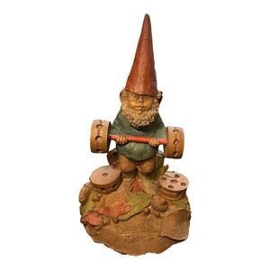 Vintage 1985 Tom Clark Signed "Bubba" #95 Ed. Gnome Barbell WeightLifter Cairns